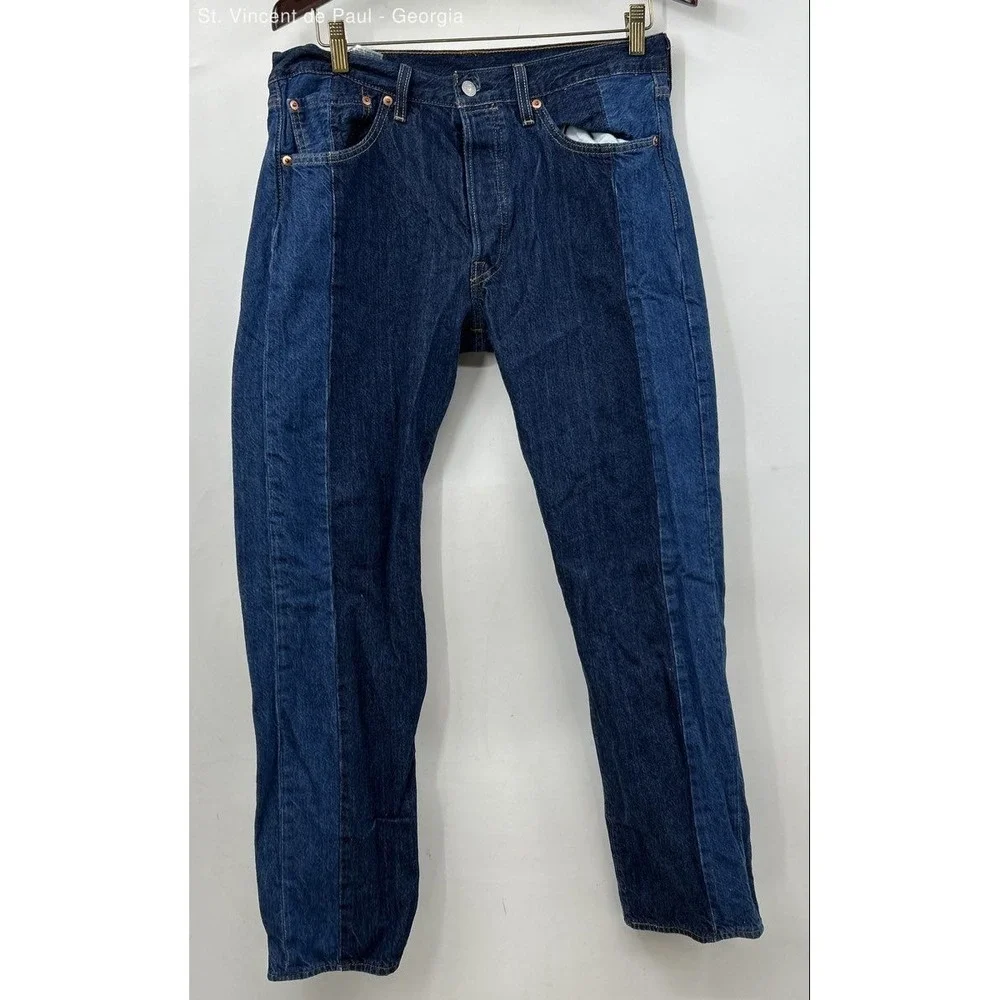 Levi's 501 Button Fly Jeans Men's 32x32 Blue Dark Wash